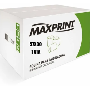 Bobina para Calculadora Branca 57×30 1 Via – Maxprint