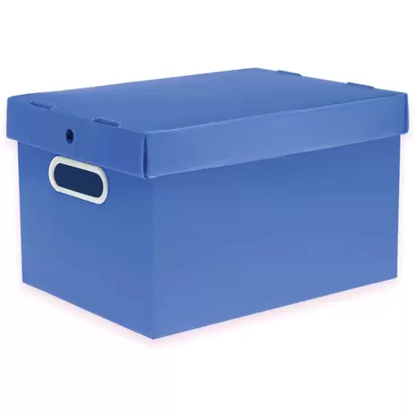Caixa Organizadora Polionda Azul Média 360x265x230mm – Polycart