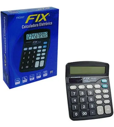 Calculadora 12 Dígitos Pilha FXC2527 – Fix