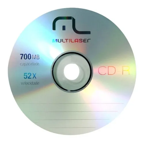 CD-R Gravável sem Envelope 700MB 52x – Multilaser