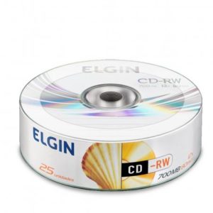 CD-RW Regravável com Envelope 700MB 80 Min 12x – Elgin