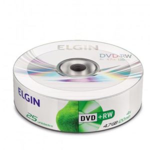 DVD-RW Regravável 4.7GB 4x com 25 Unidades – Elgin
