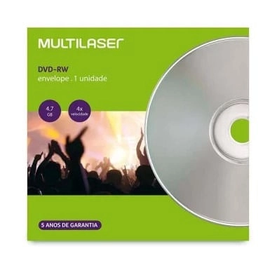 DVD-RW Regravável 4.7GB 4x – Multilaser