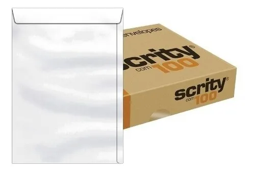 Envelope 17×25 Branco Caixa 100 Unidades – Scrity