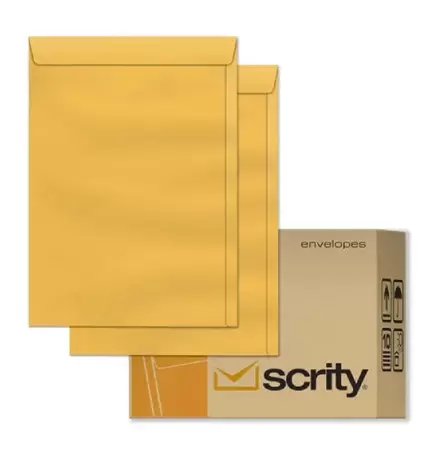 Envelope 17×25 Kraft Ouro 250 Unidades – Scrity