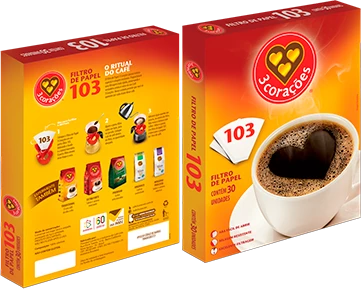 Filtro de Papel para Café 103 Pacote 30 unidades – 3 Corações
