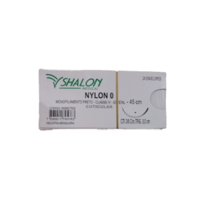 Fio de Sutura Nylon Monofil Preto 0/1/2-0/3-0 c/ag.3 CTI Caixa 24 Envelopes – Shalon