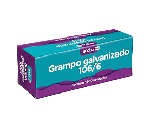 Grampo Galvanizado 106/6 3500 Unidades – Onda
