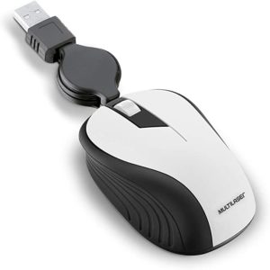 Mouse Óptico USB para Notebook Retrátil Preto/Branco – Multilaser