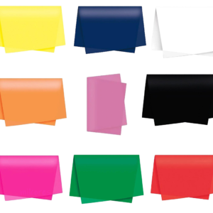 Papel de Seda – Cores (Amarelo, Az Escuro, Branco, Laranja, Pink, Preto, Rosa, Verde Bandeira, Vermelho)