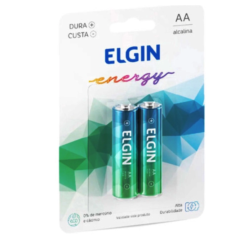 Pilha Alcalina AA Energy Pacote 2 Unidades LR6 1,5v – Elgin