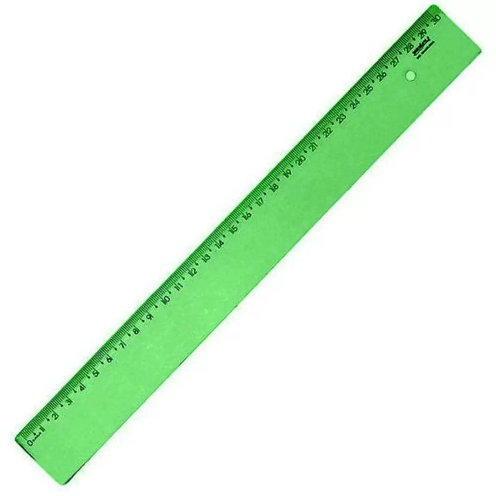 Régua Plástica Verde 30cm – Waleu