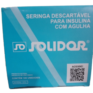Seringa Insulina 1ml 13×0,45 Caixa 100 Unidades – Solidor