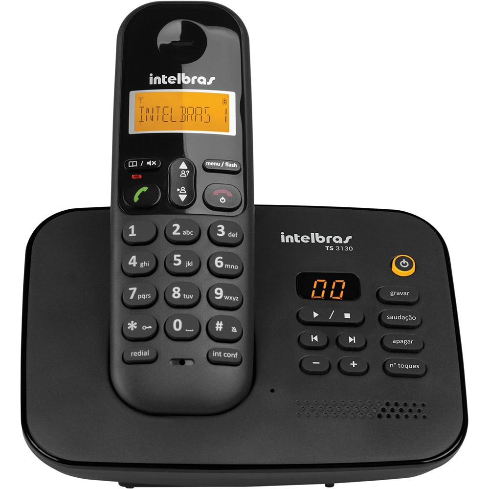 Telefone sem Fio Digital com Identificador Preto TS3130 – Intelbras